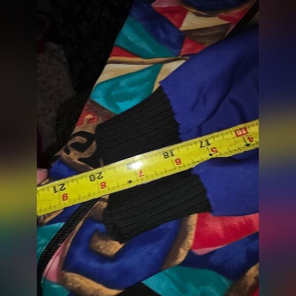 Vtg 80s Multicolored Art To Wear Jacket Womens M USA Artistic Geometric Zip Up - Picture 5 of 10